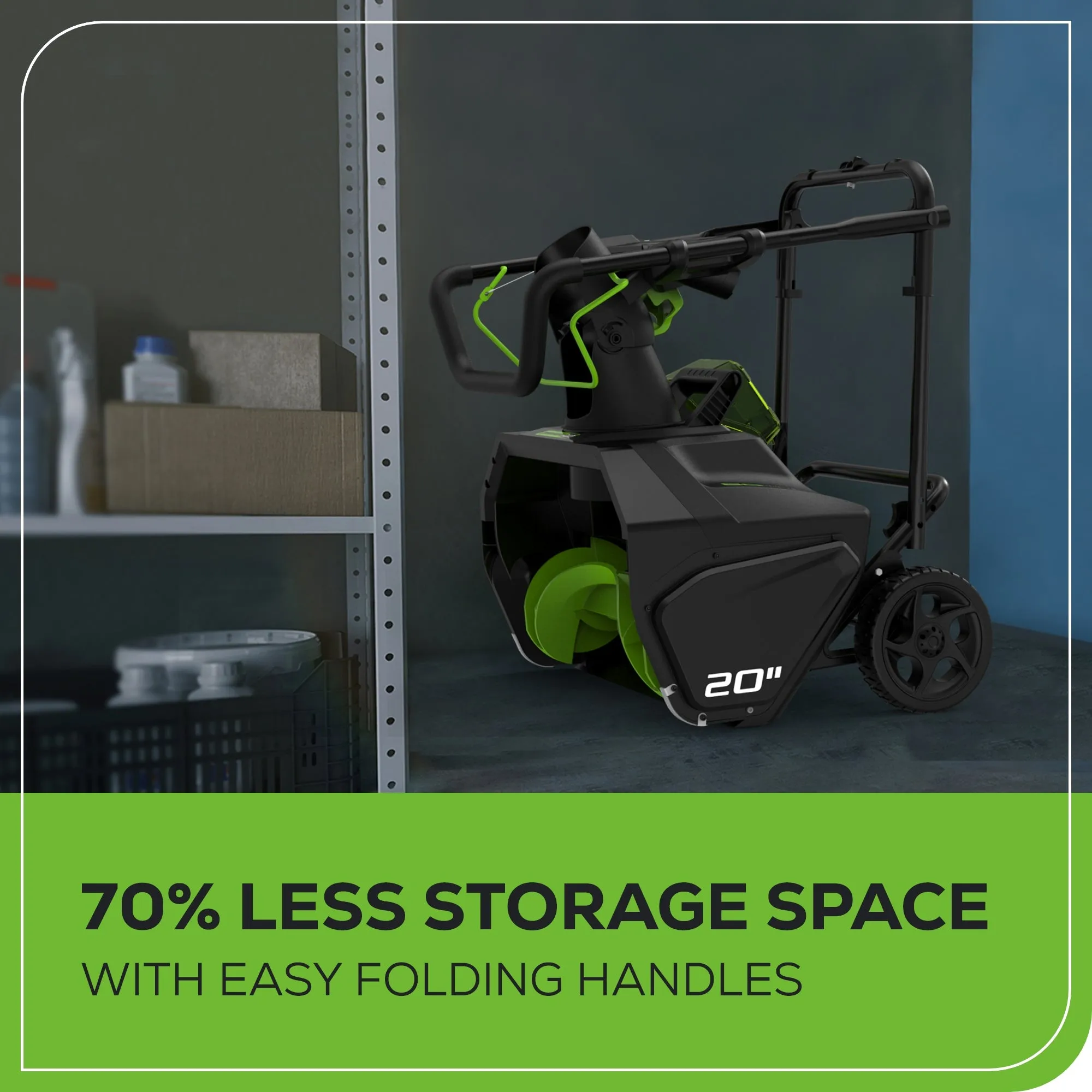 80V 20-Inch Cordless Single-Stage Snow Blower - Battery Operated, Tool Only