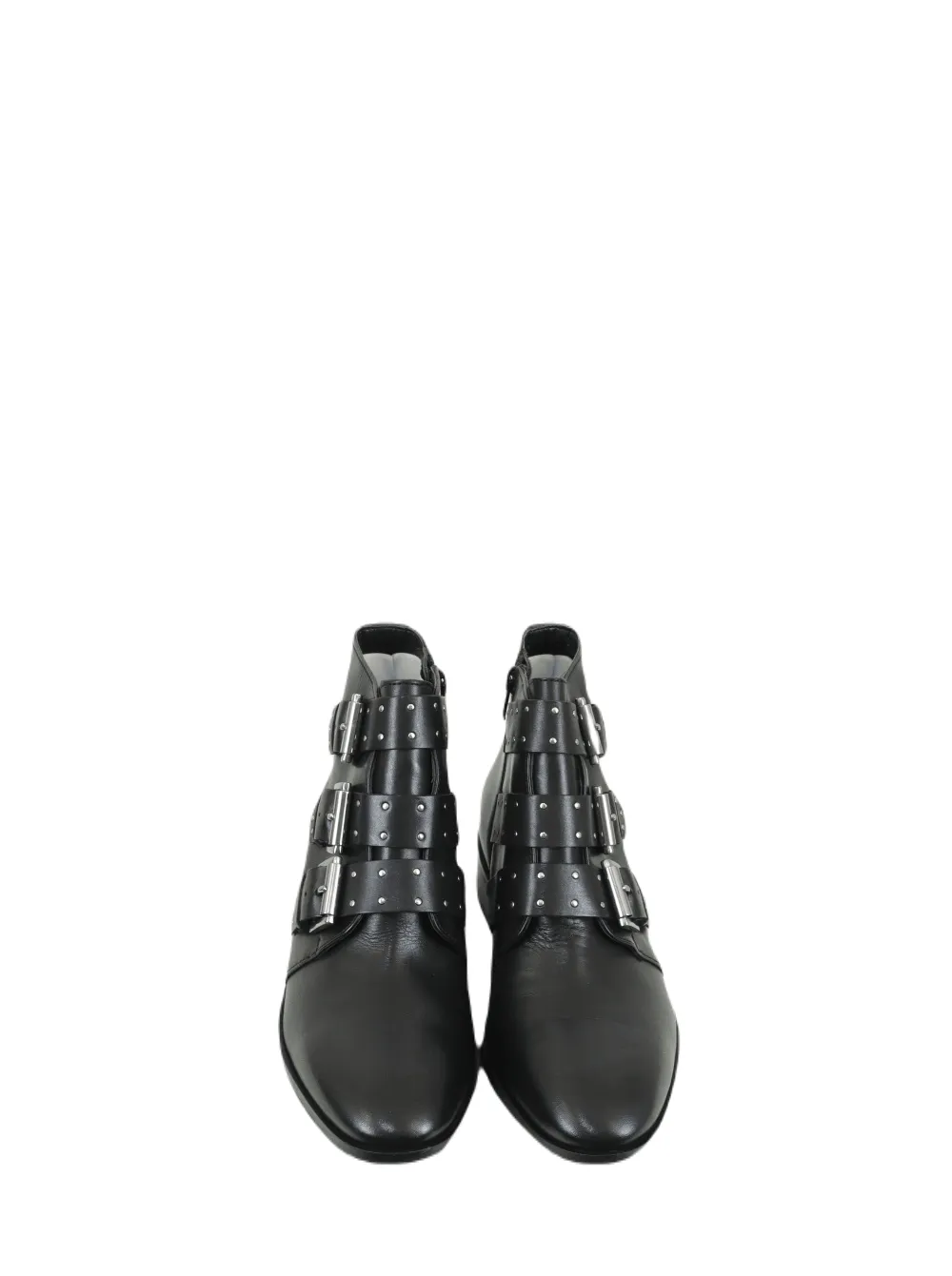 Asos Black Boots With Studs And Buckles 9