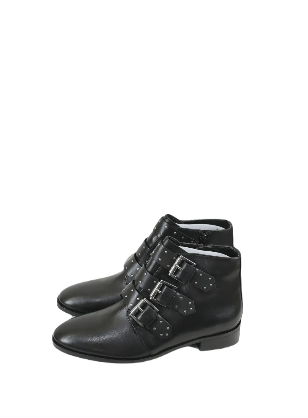 Asos Black Boots With Studs And Buckles 9