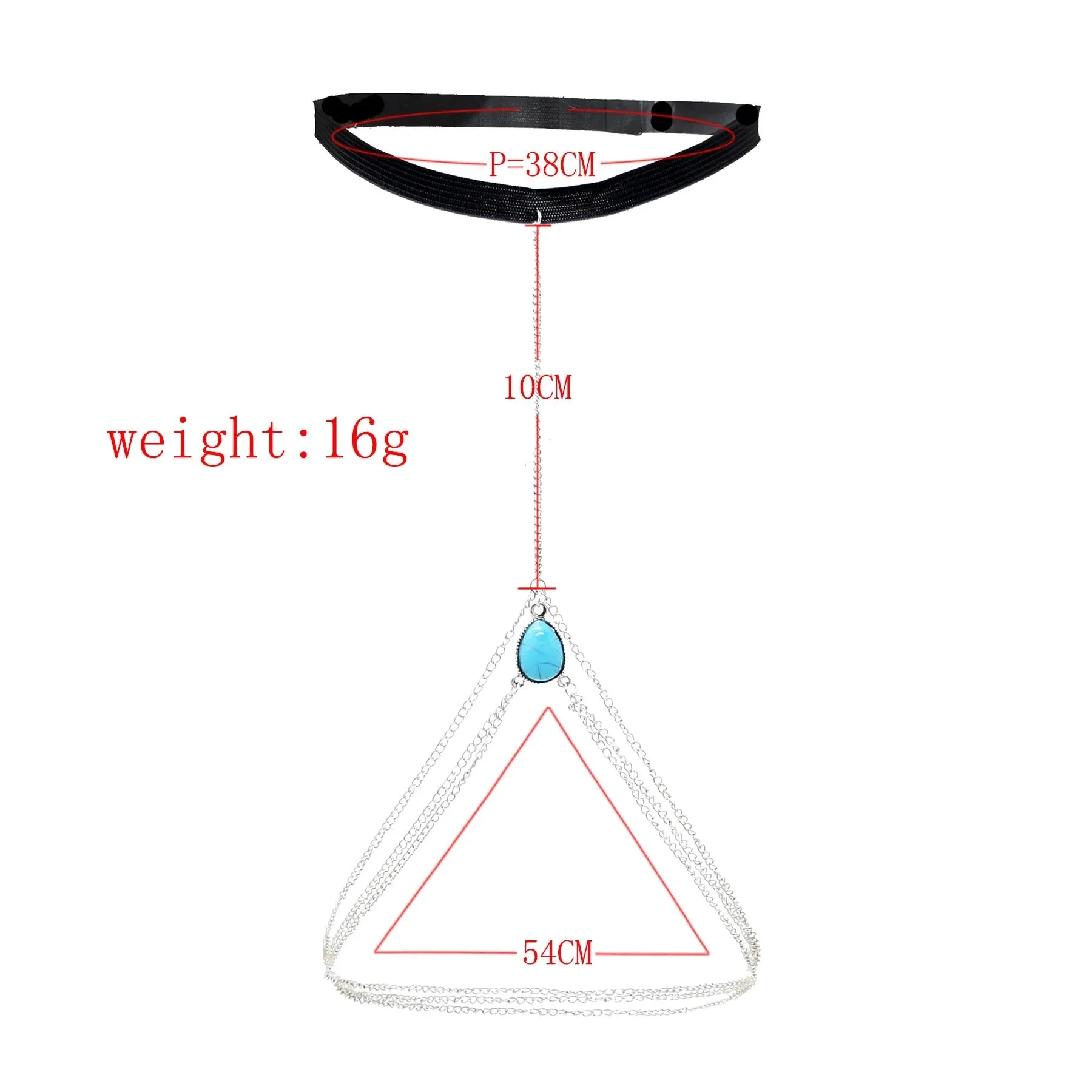 Boho Bohemian Water Drop Pendant Leg Thigh Chain Body Chain Jewelry