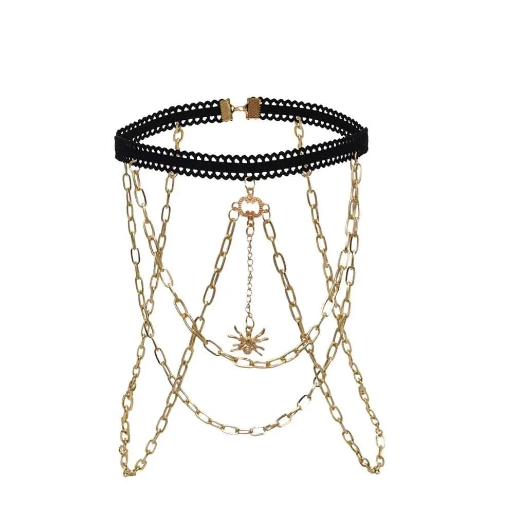 Boho Bohemian Water Drop Pendant Leg Thigh Chain Body Chain Jewelry