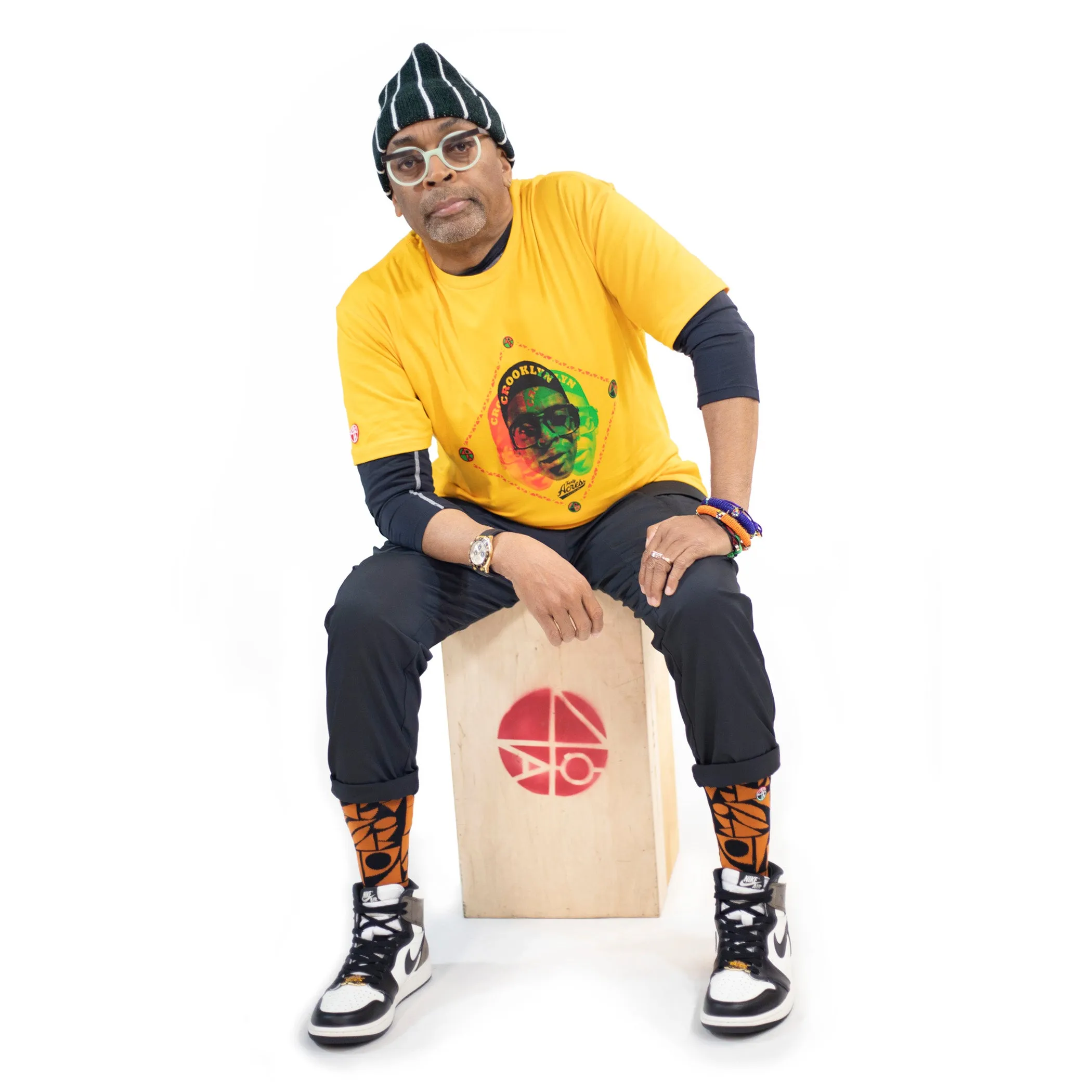 Stance X Spike's Joint 40 Native Son Sock - Black/ Orange